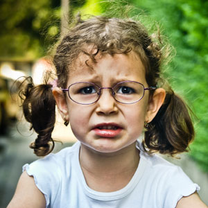 Angry toddler girl